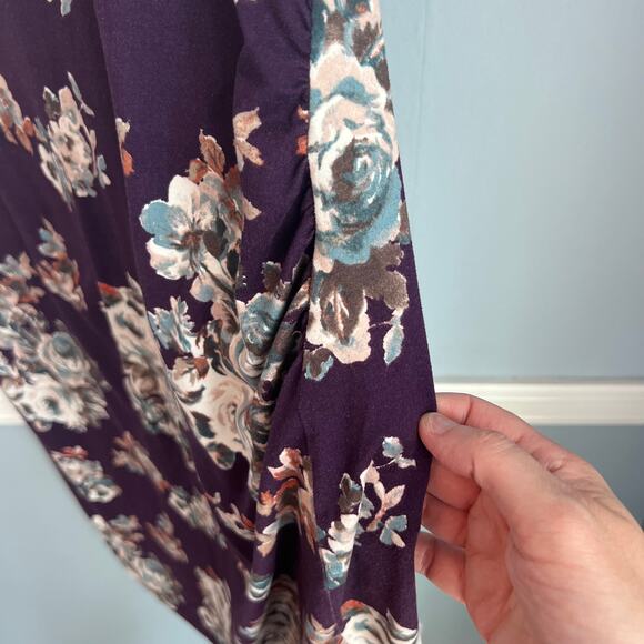 French Grey Stitchfix Brielle Maternity Short Sleeve Fitted Knit Dress Large - Picture 6 of 13